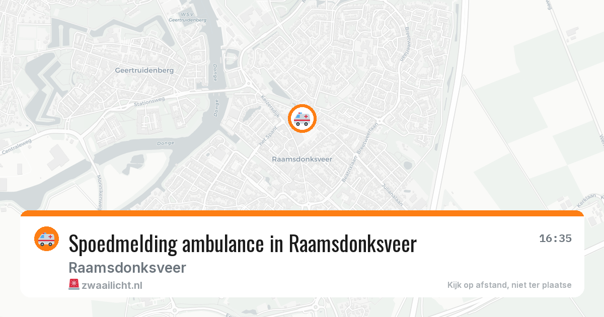 Spoedmelding ambulance in Raamsdonksveer — 27 mei 2026