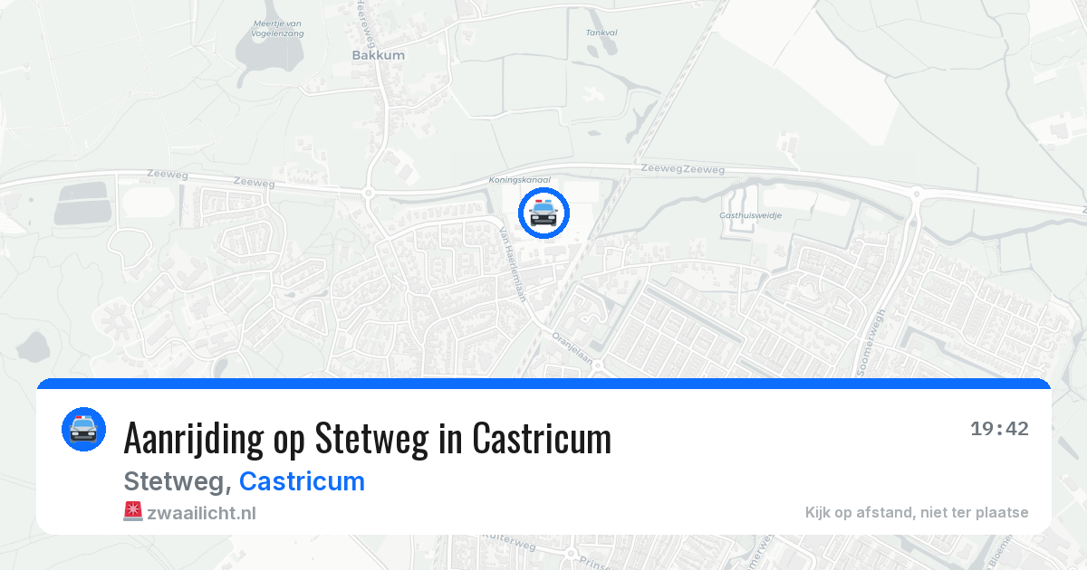 Aanrijding op Stetweg in Castricum — 19 mrt 2026