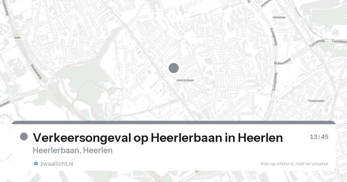 Verkeersongeval op Heerlerbaan in Heerlen — 27 aug 2026