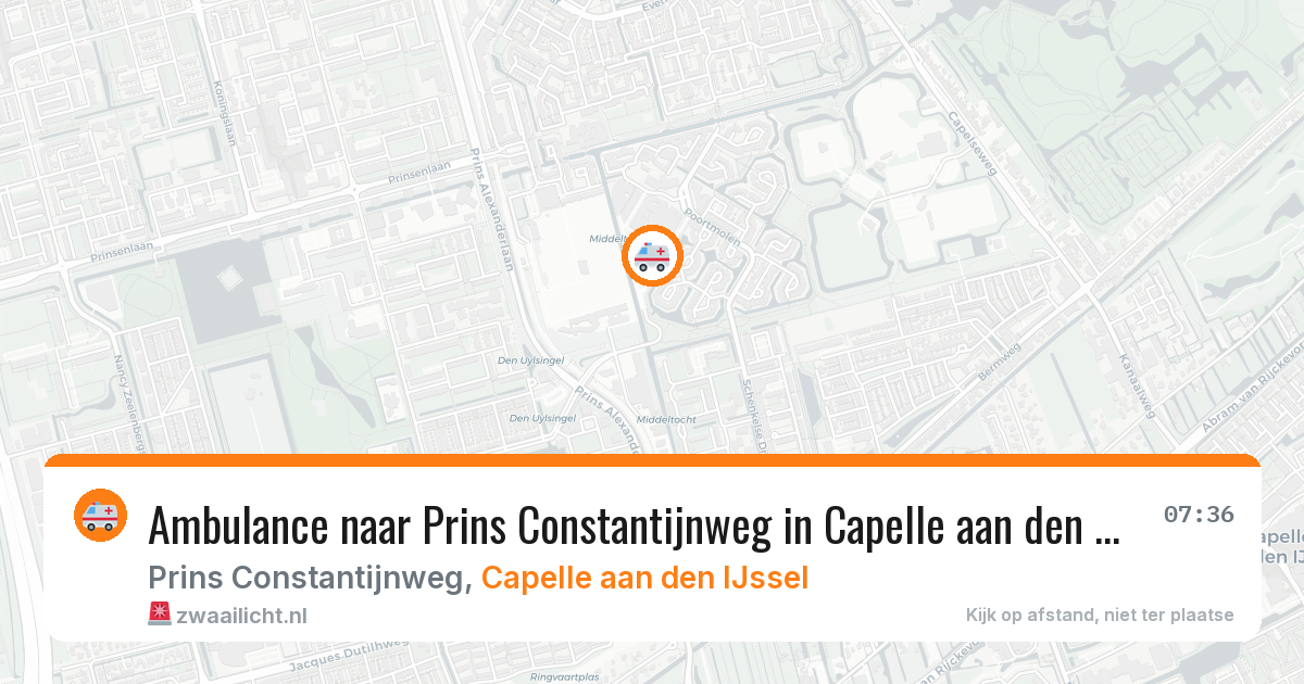 Ambulance naar Prins Constantijnweg in Capelle aan den IJssel — 17 jul 2026