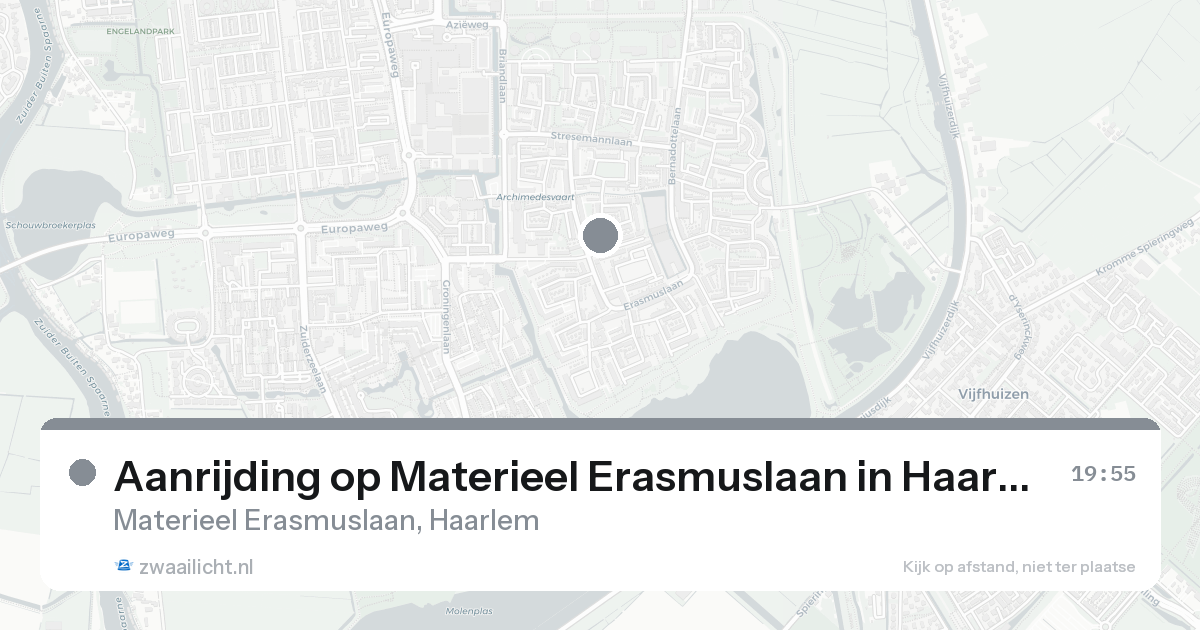 Aanrijding op Materieel Erasmuslaan in Haarlem — 31 jan 2026