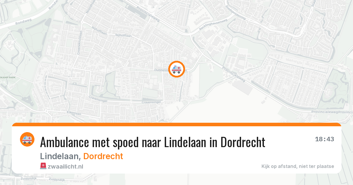 Ambulance met spoed naar Lindelaan in Dordrecht — 3 mei 2026
