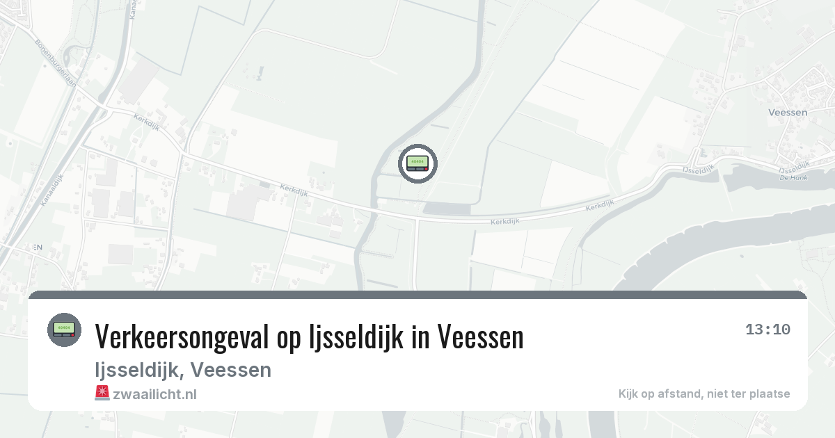 Verkeersongeval op Ijsseldijk in Veessen — 23 mei 2026