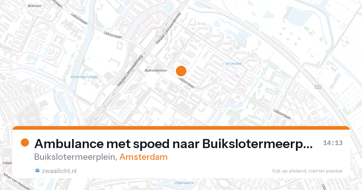 Ambulance met spoed naar Buikslotermeerplein in Amsterdam — 28 aug 2026