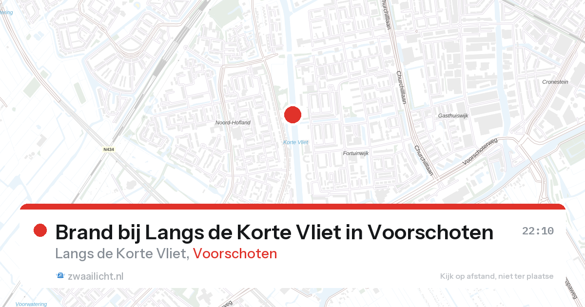Brand bij Langs de Korte Vliet in Voorschoten — 27 aug 2026