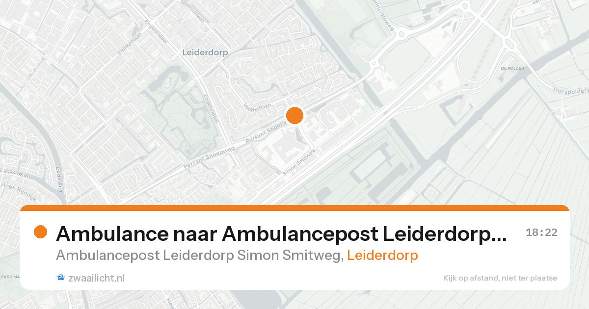 Ambulance naar Ambulancepost Leiderdorp Simon Smitweg in Leiderdorp — 30 jan 2026
