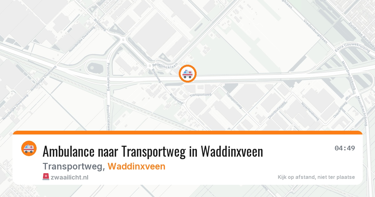 Ambulance naar Transportweg in Waddinxveen — 2 jun 2026
