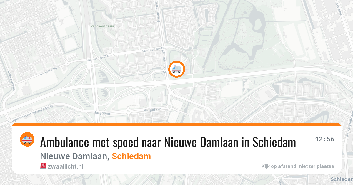 Ambulance met spoed naar Nieuwe Damlaan in Schiedam — 5 jun 2026