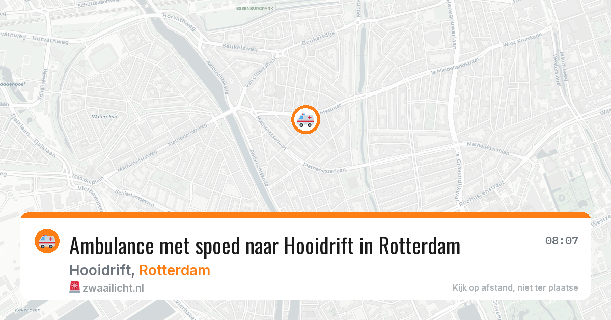 Ambulance met spoed naar Hooidrift in Rotterdam — 12 aug 2026