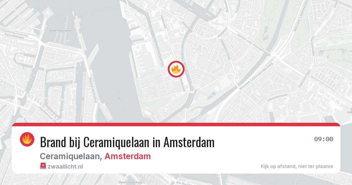 Brand bij Ceramiquelaan in Amsterdam — 19 jul 2026