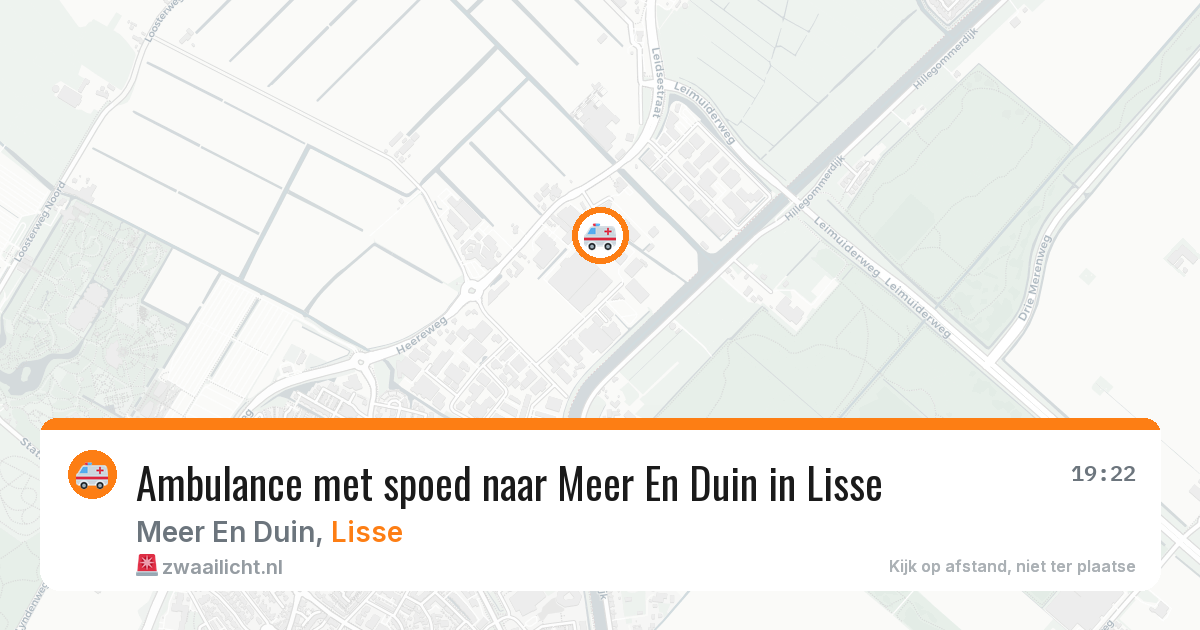 Ambulance met spoed naar Meer En Duin in Lisse — 30 jul 2026
