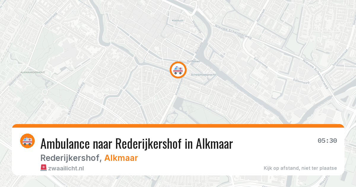 Ambulance naar Rederijkershof in Alkmaar — 6 aug 2026
