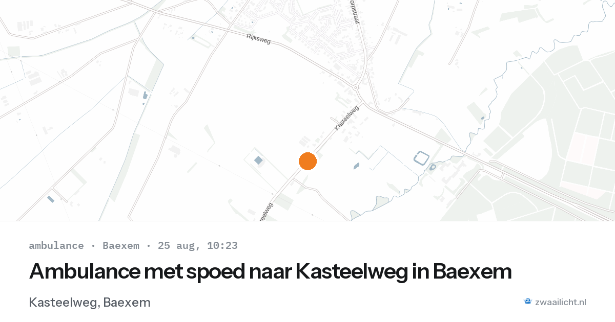 Ambulance met spoed naar Kasteelweg in Baexem — 25 aug 2026