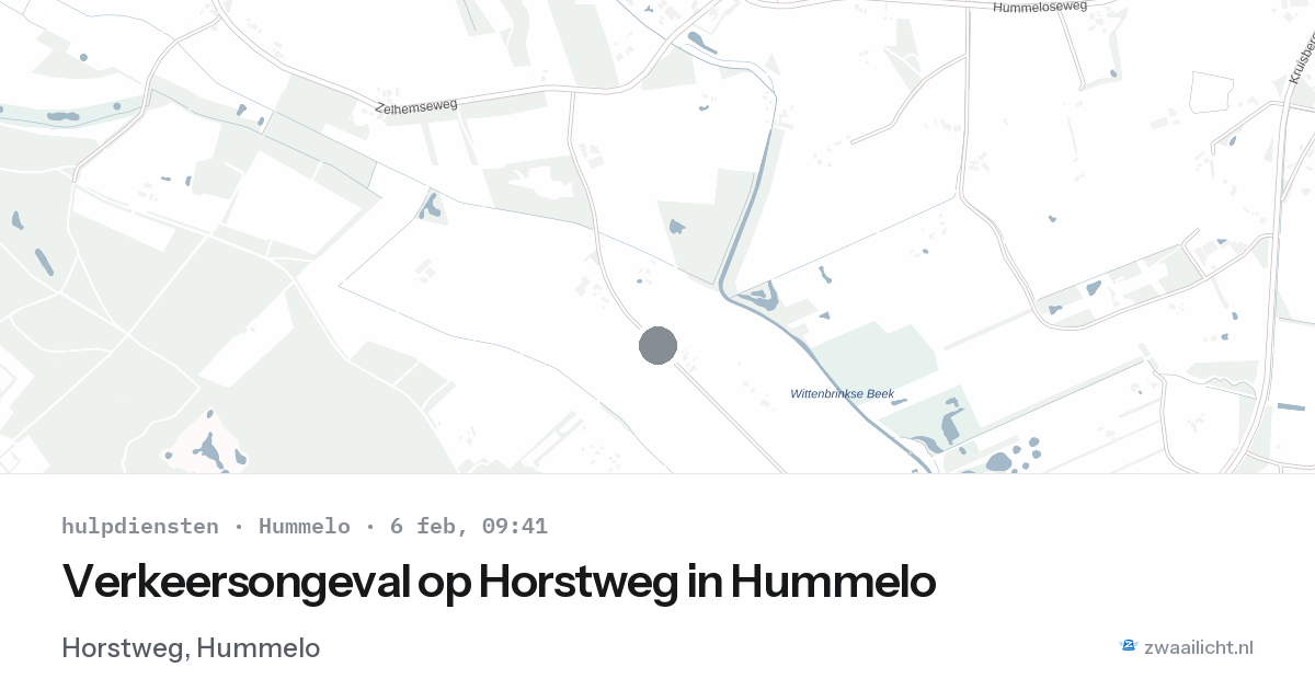 Verkeersongeval op Horstweg in Hummelo — 6 feb 2026