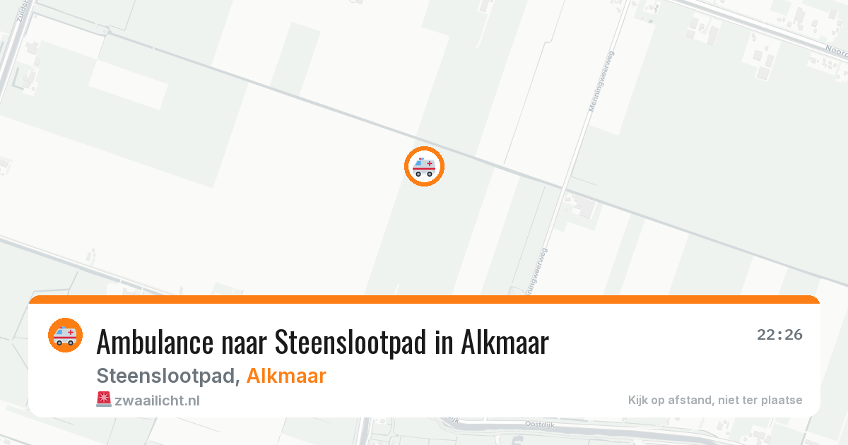 Ambulance naar Steenslootpad in Alkmaar — 18 jul 2026