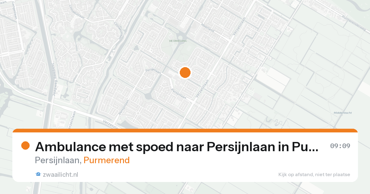 Ambulance met spoed naar Persijnlaan in Purmerend — 5 jun 2026