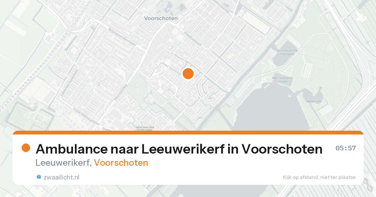 Ambulance naar Leeuwerikerf in Voorschoten — 22 aug 2026