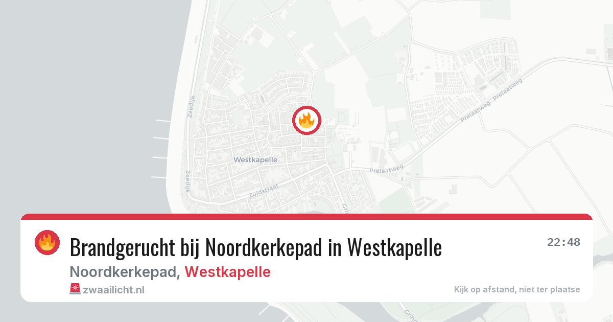 Brandgerucht bij Noordkerkepad in Westkapelle — 5 mei 2026