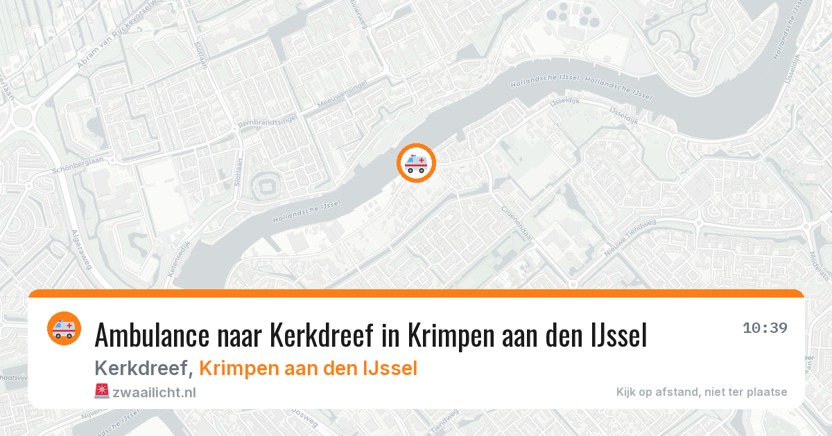 Ambulance naar Kerkdreef in Krimpen aan den IJssel — 6 jul 2026