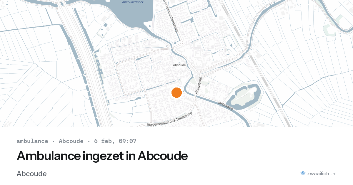 Ambulance ingezet in Abcoude — 6 feb 2026