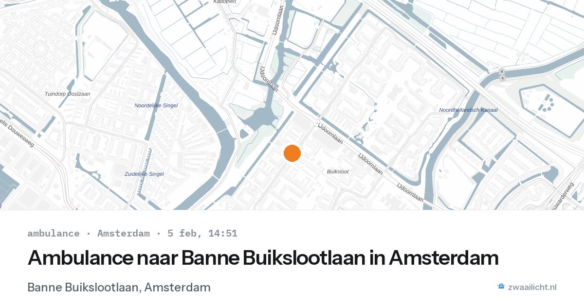 Ambulance naar Banne Buikslootlaan in Amsterdam — 5 feb 2026