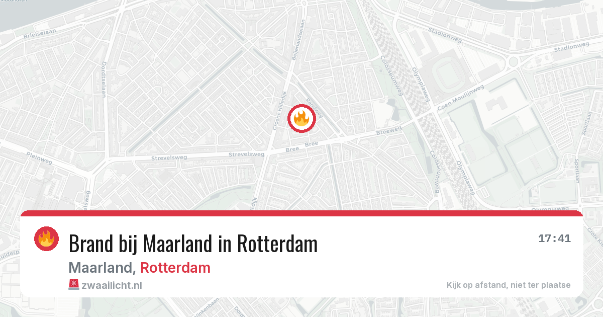 Brand bij Maarland in Rotterdam — 26 jul 2026