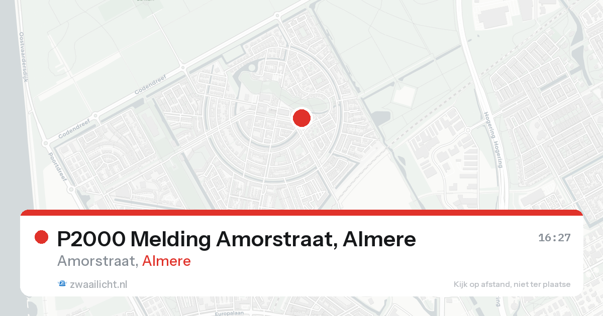 P2000 Melding Amorstraat, Almere — 7 feb 2026