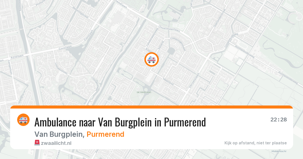 Ambulance naar Van Burgplein in Purmerend — 4 mei 2026