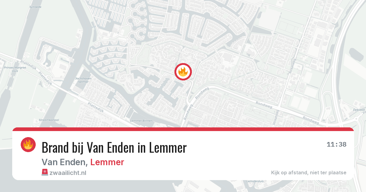 Brand bij Van Enden in Lemmer — 14 apr 2026