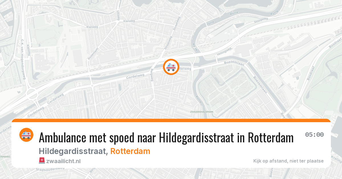 Ambulance met spoed naar Hildegardisstraat in Rotterdam — 22 mei 2026