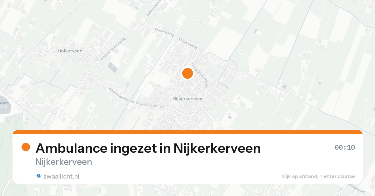 Ambulance ingezet in Nijkerkerveen — 30 jan 2026