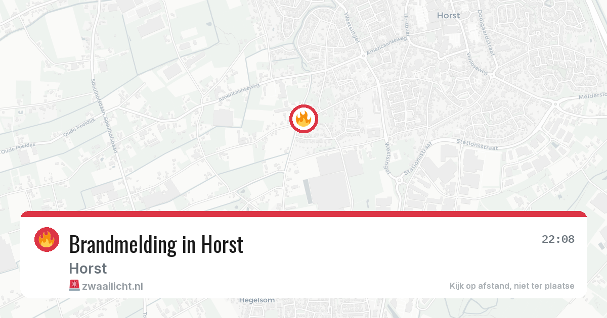 Brandmelding in Horst — 14 aug 2026
