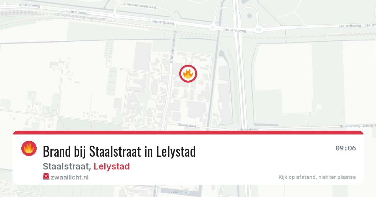 Brand bij Staalstraat in Lelystad — 2 jul 2026