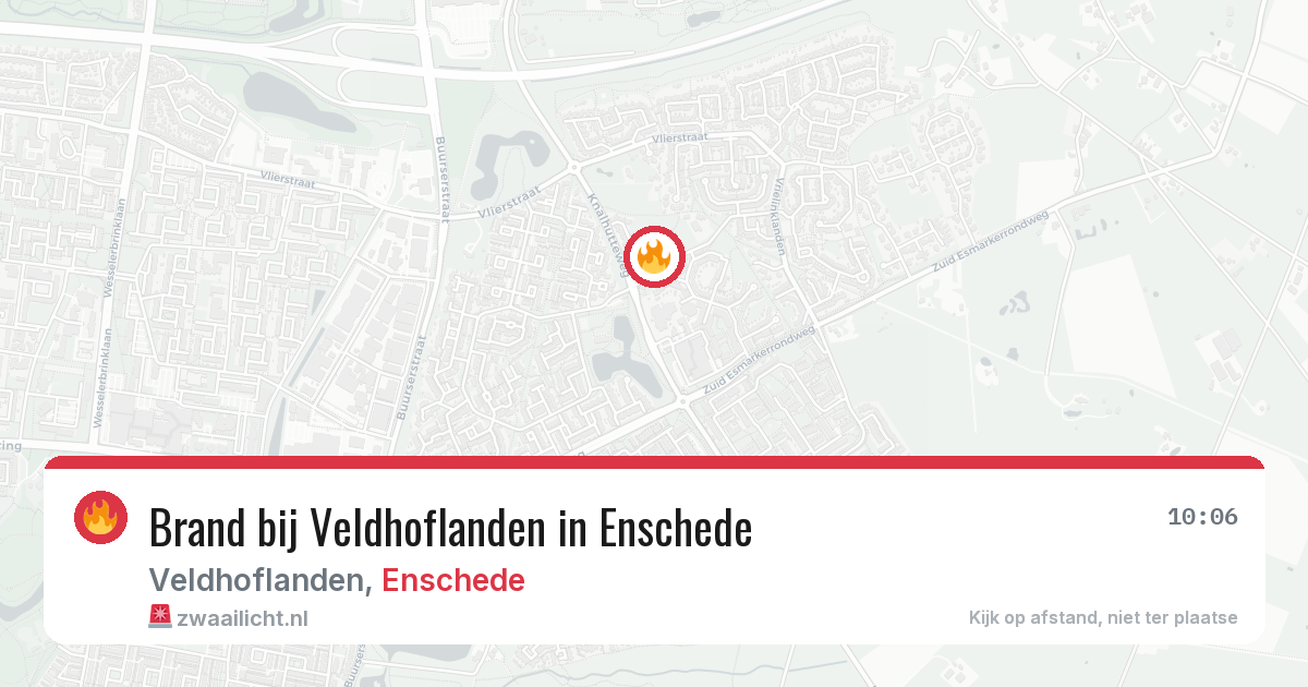 Brand bij Veldhoflanden in Enschede — 28 mrt 2026