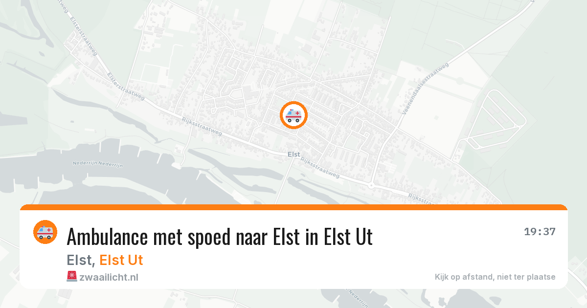 Ambulance met spoed naar Elst in Elst Ut — 24 mrt 2026