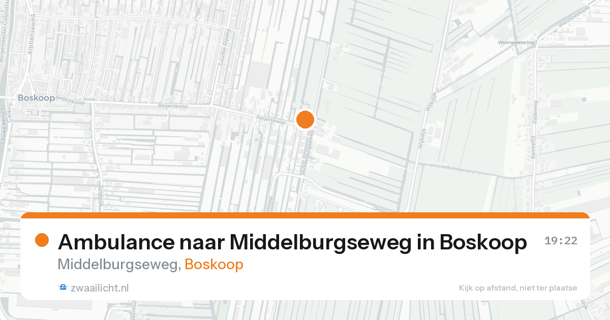 Ambulance naar Middelburgseweg in Boskoop — 23 aug 2026
