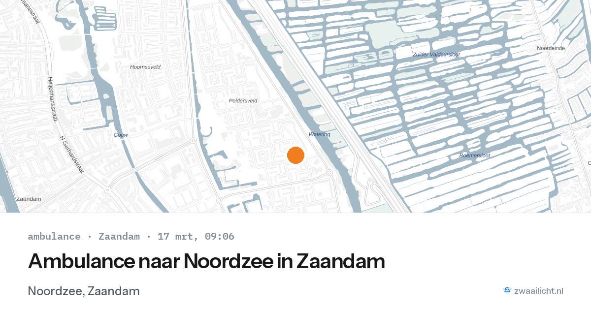 Ambulance naar Noordzee in Zaandam — 17 mrt 2026