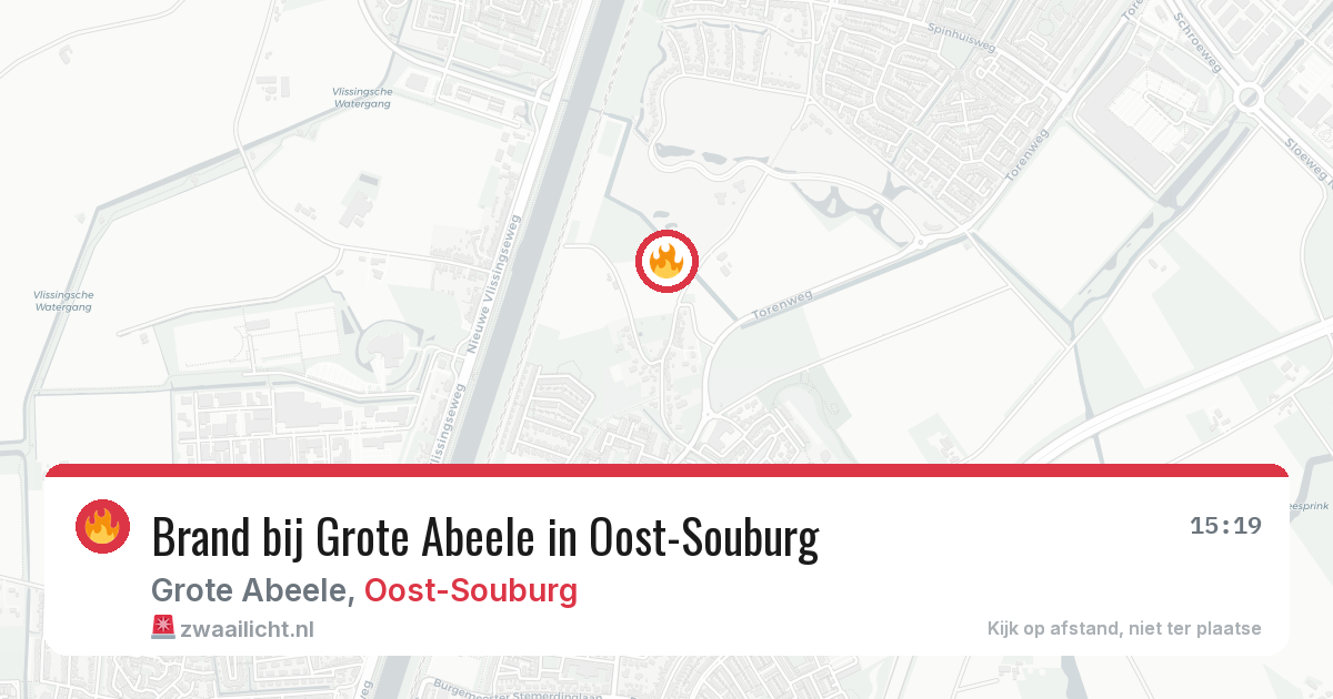 Brand bij Grote Abeele in Oost-Souburg — 12 jun 2026