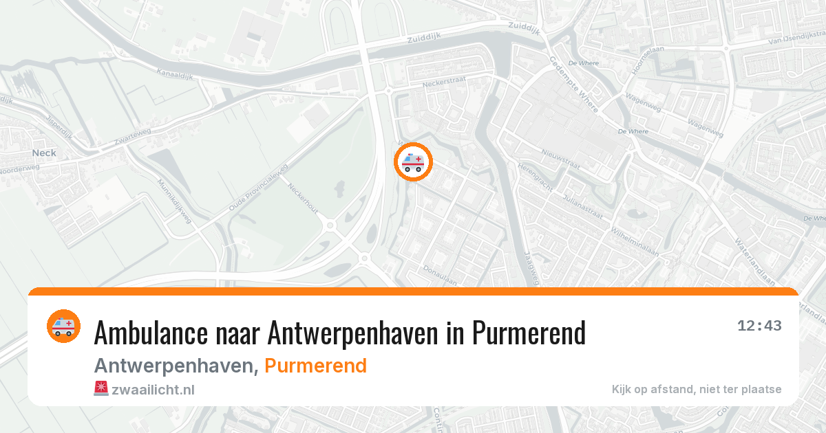 Ambulance naar Antwerpenhaven in Purmerend — 18 jul 2026