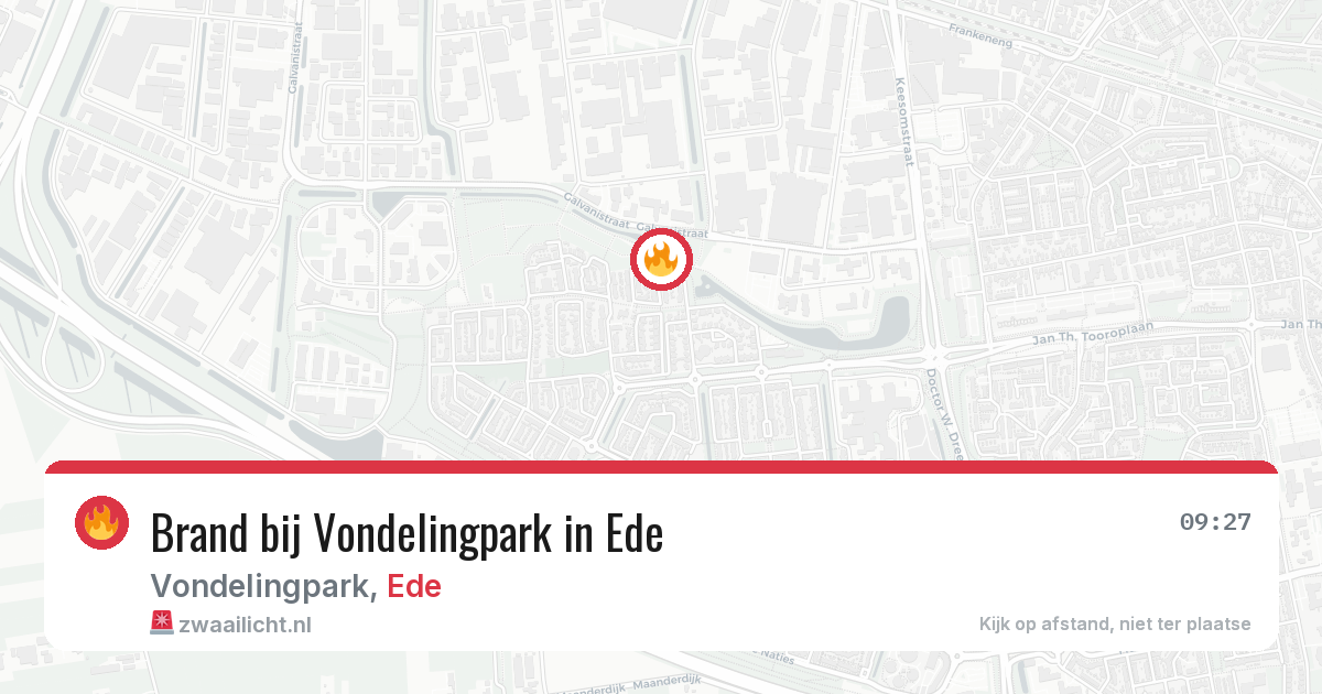 Brand bij Vondelingpark in Ede — 28 jun 2026