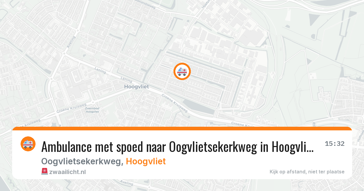 Ambulance met spoed naar Oogvlietsekerkweg in Hoogvliet — 8 mei 2026