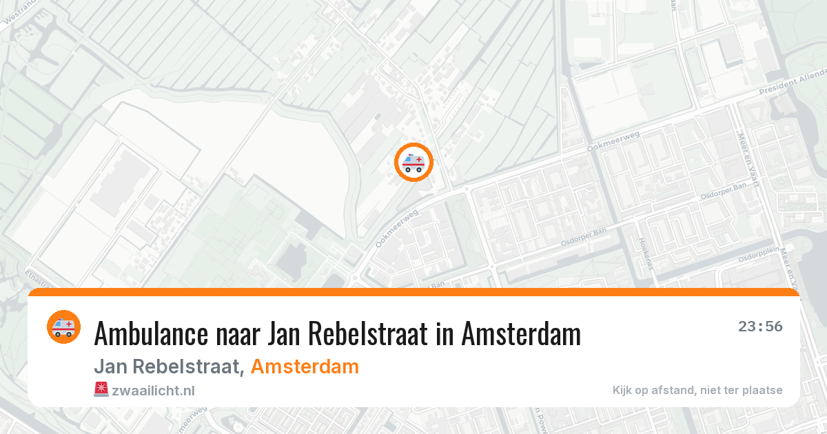 Ambulance naar Jan Rebelstraat in Amsterdam — 23 mei 2026