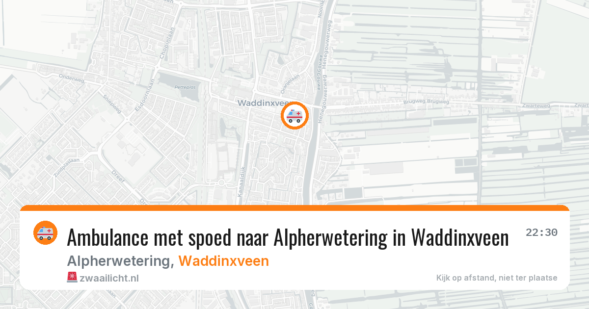 Ambulance met spoed naar Alpherwetering in Waddinxveen — 27 jan 2026