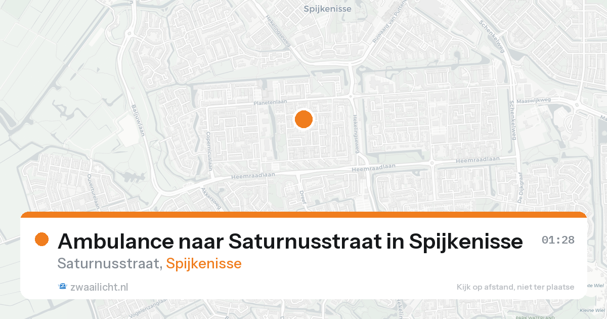 Ambulance naar Saturnusstraat in Spijkenisse — 22 aug 2026