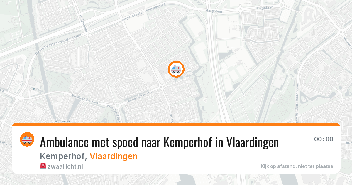 Ambulance met spoed naar Kemperhof in Vlaardingen — 13 jul 2026