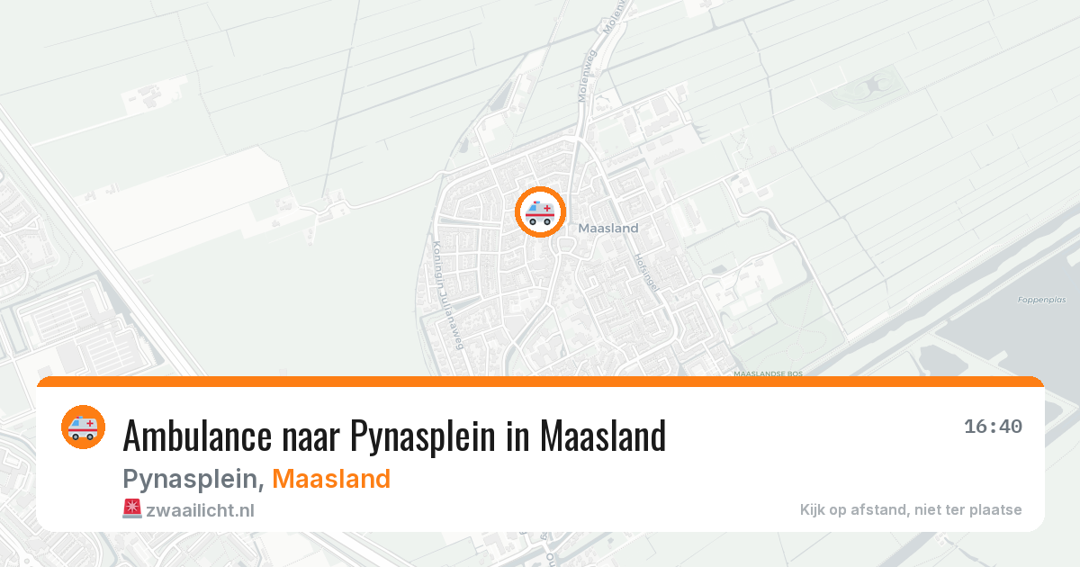 Ambulance naar Pynasplein in Maasland — 30 jun 2026