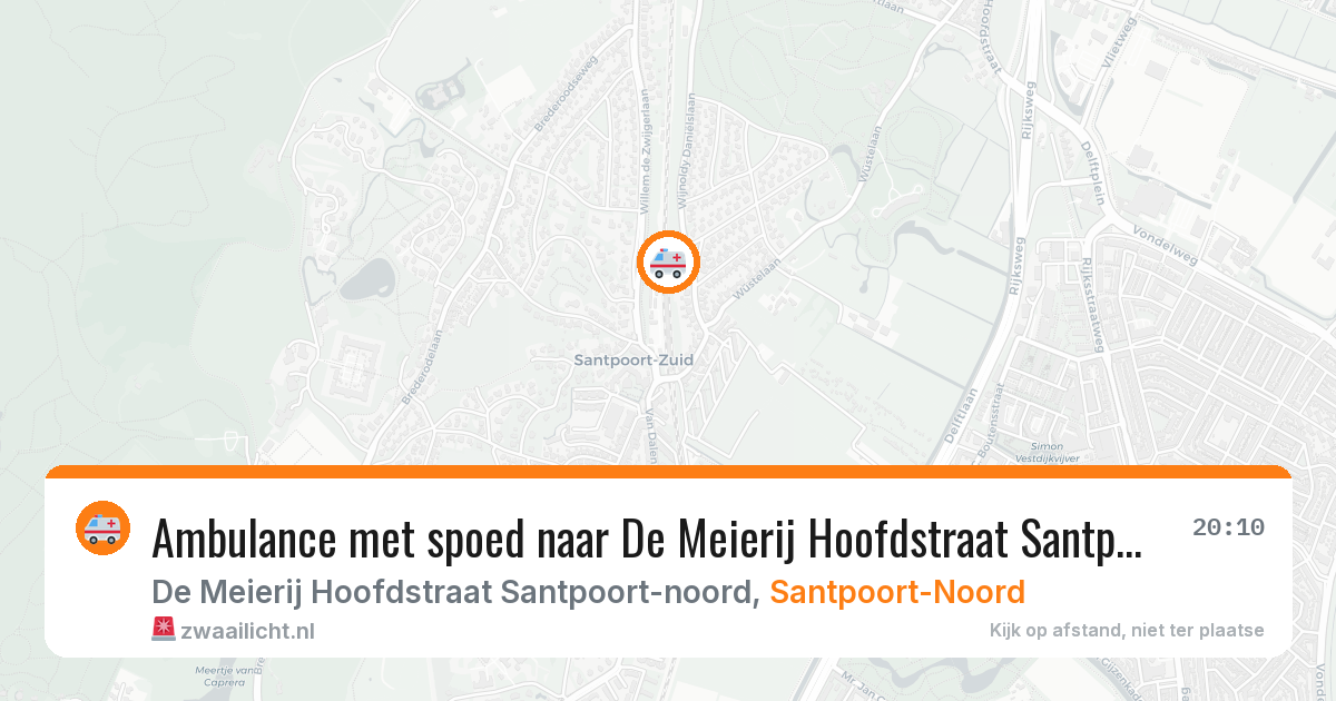 Ambulance met spoed naar De Meierij Hoofdstraat Santpoort-noord in Santpoort-Noord — 23 jan 2026