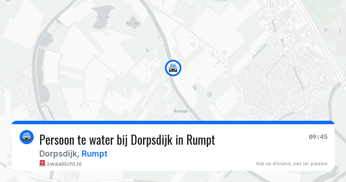 Persoon te water bij Dorpsdijk in Rumpt — 25 feb 2026
