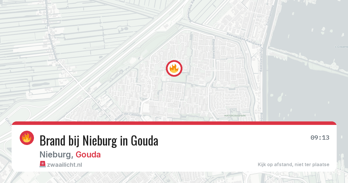 Brand bij Nieburg in Gouda — 3 aug 2026