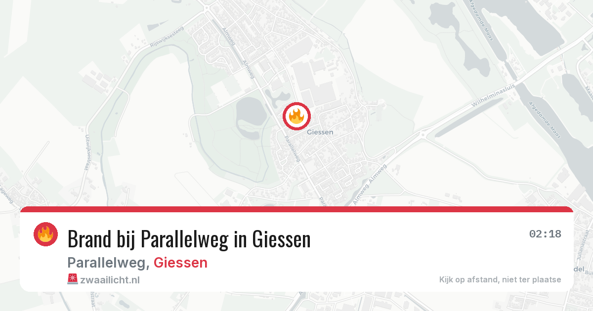 Brand bij Parallelweg in Giessen — 4 jul 2026